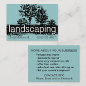 芝生の心配ビジネスまたはサービスカードテンプレート 名刺 (正面/裏面)