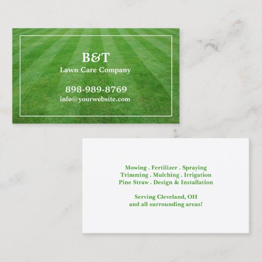 芝生の心配分野の草の名刺 名刺 (正面/裏面)