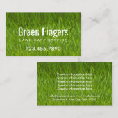 芝生の心配及び芝生のはっきりしたな文字を美化すること 名刺 (正面/裏面)