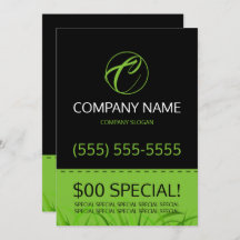 芝生の心配5x7のフライヤ