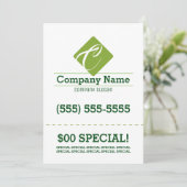 芝生の心配5x7のフライヤ 招待状 (スタンド正面)