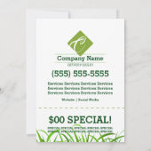 芝生の心配5x7のフライヤ 招待状 (裏面)