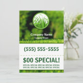 芝生の心配5x7のフライヤ 招待状 (スタンド正面)