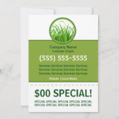 芝生の心配5x7のフライヤ 招待状 (裏面)