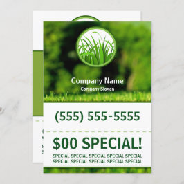 芝生の心配5x7のフライヤ 招待状