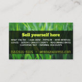 芝生の心配。 カスタマイズ可能な昇進の美化 紹介カード (裏面)