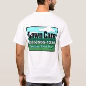 芝生の心配。 刈ること。 市場ビジネス。 背部 Tシャツ (裏面)