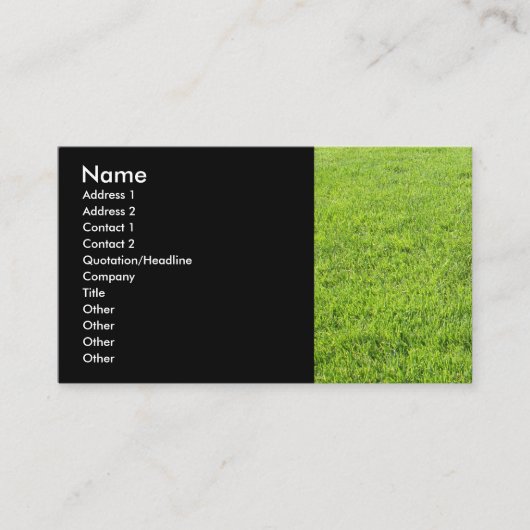 芝生の心配 名刺 (正面)