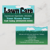 芝生の心配。 美化。 刈ること。 昇進 名刺 (正面/裏面)