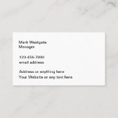 芝生の散水器及び灌漑 名刺 (裏面)