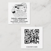 芝生の敷設と芝生用品 スクエア名刺 (正面/裏面)