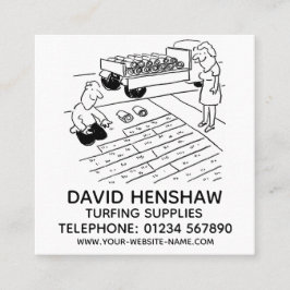 芝生の敷設と芝生用品 スクエア名刺