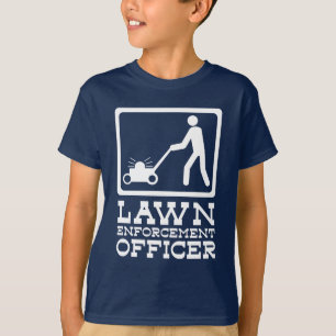 芝生の施行の役人のおもしろいなピクトグラムのしゃれ Tシャツ