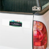 芝生の施行 バンパーステッカー (トラック上)