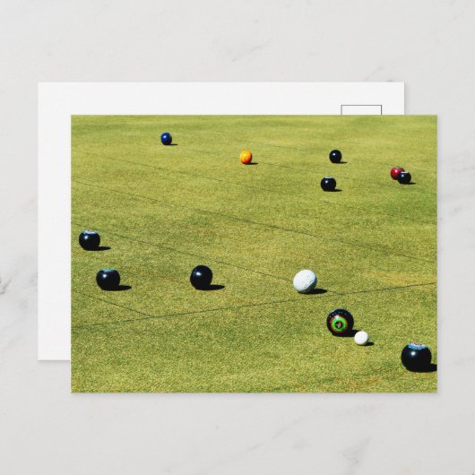 芝生の椀で競い合う ポストカード (正面/裏面)