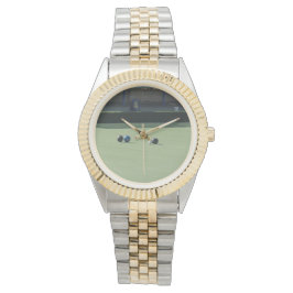 芝生の椀と緑の上のジャック 腕時計