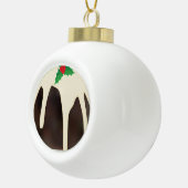 芝生の椀クリスマスプリン セラミックボールオーナメント (右)