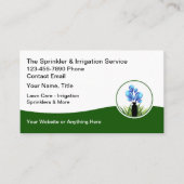芝生の気にスプリンクラーと灌漑 名刺 (正面)