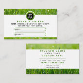 芝生の気にビジネスロゴ造園紹介カード 名刺 (正面/裏面)