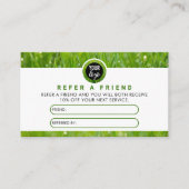 芝生の気にビジネスロゴ造園紹介カード 名刺 (正面)