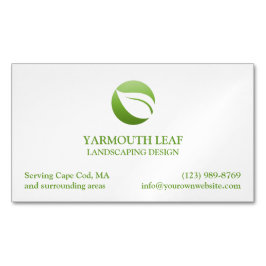芝生の気にリーフのロゴ マグネット名刺