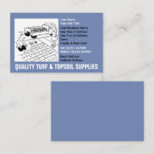 芝生の芝生と表土の供給の漫画 名刺 (正面/裏面)