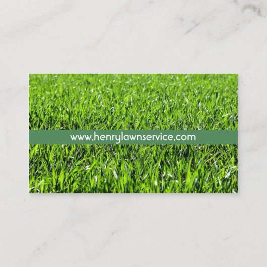芝生の芝生のサービス業カード 名刺 (裏面)