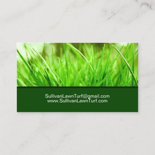 芝生の芝生の芝生の上の土壌サプライヤー 名刺 (裏面)