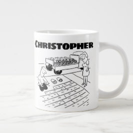 芝生の芝生層に名前を付けてプレゼント ジャンボコーヒーマグカップ