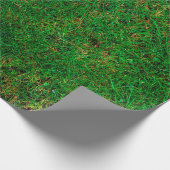 芝生の草の牧草地のテクスチャヤード ラッピングペーパー (角)