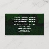 芝生の草刈りグリーンのトーン 名刺 (裏面)