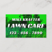 芝生の草刈りグリーンのトーン 名刺 (正面)