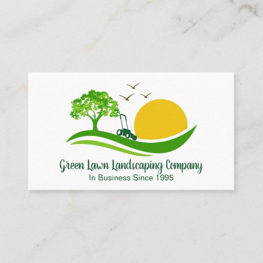 芝生の草刈りサービスキュート造園サン 名刺 (正面)