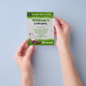 芝生の草刈り切断サービス気に チラシ (手)