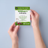 芝生の草刈り切断サービス気に チラシ (手)