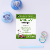 芝生の草刈り切断サービス気に チラシ (シングル)