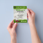 芝生の草刈り切断サービス気に チラシ (手)