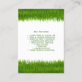 芝生の草刈り切断サービス気に 名刺 (裏面)