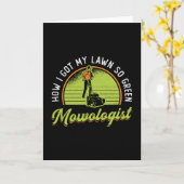 芝生の草刈り方法得私の芝刈り機 カード (黄色い花)