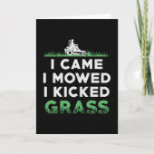 芝生の草刈り来私は私は草の刈り取りを蹴った刈り込み カード (正面)