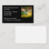 芝生の造園とスプリンクラーの名刺 名刺 (正面/裏面)