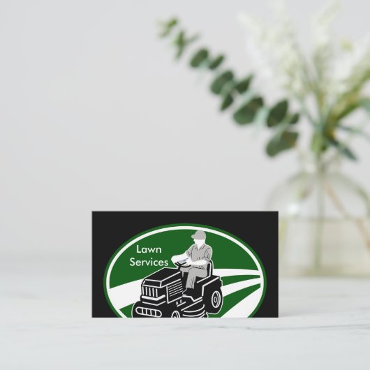 芝生の造園サービス 名刺 (スタンド正面)