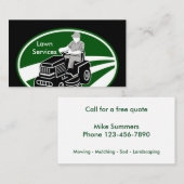 芝生の造園サービス 名刺 (正面/裏面)