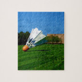 芝生のShuttlecock ジグソーパズル (縦)