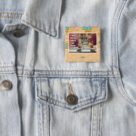 芝生のSprinklurのタイマー 缶バッジ (インサイチュ)