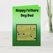 芝生は父の日ボーリングをします、 カード (正面)