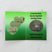 芝生は父の日ボーリングをします、 カード (内部)