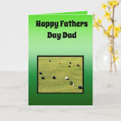 芝生は父の日ボーリングをします、 カード (黄色い花)