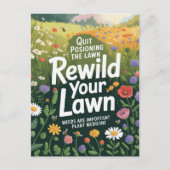 芝生やめの雑草の植物薬を中毒する ポストカード (正面)