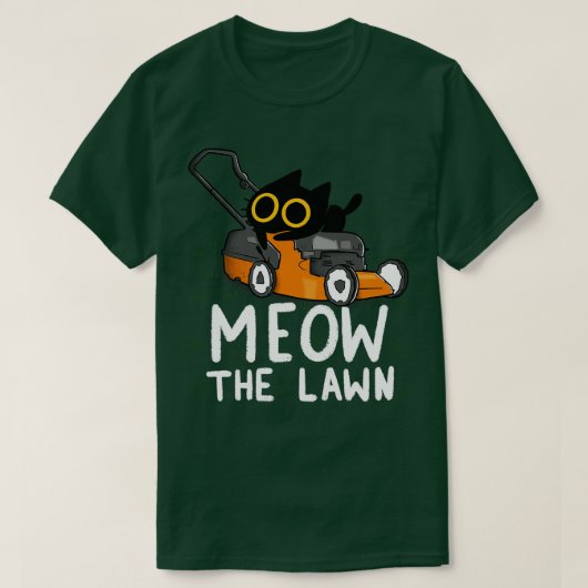 芝生をニャー Tシャツ (デザイン正面)